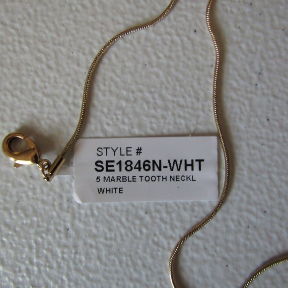 Adia Kibur Marble Tooth Necklace - Picture 7 of 10